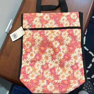 Flowered grocery bag